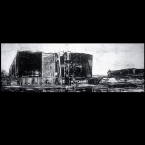 Ford Center  60" x 22"   Monoprint